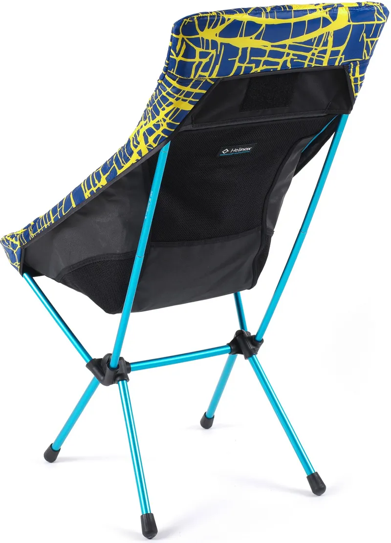 Helinox Sunset Chair Reversible Seat Warmer - Black-Blue Flow Line-2